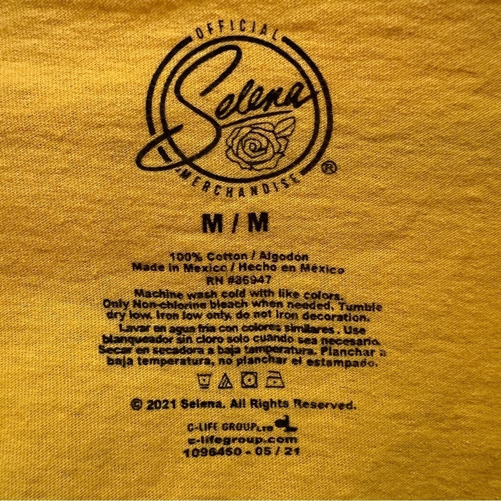 Deep Yellow Official Selena Merchandise TShirt Medium - Picture 4 of 7